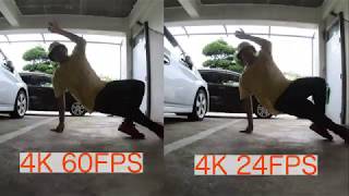比較Gopro Hero6 4K 24Fps 60Fps