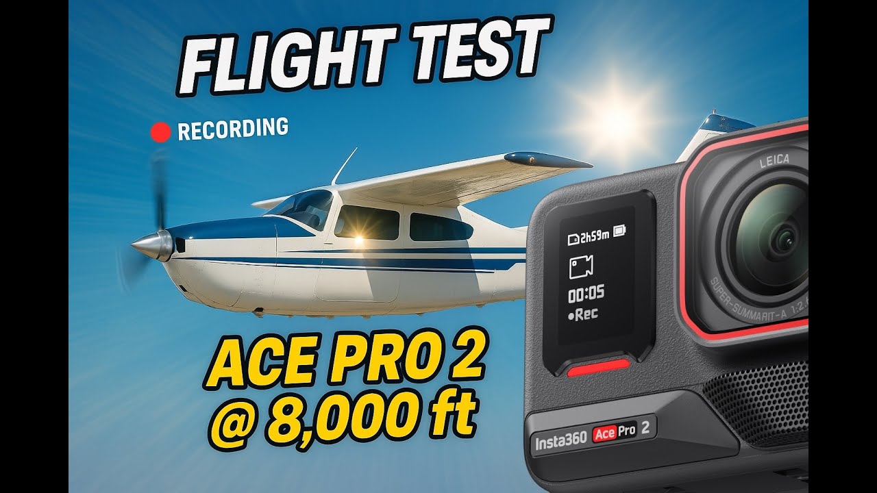 Flight Testing the 8K Action Camera with my Cessna 210