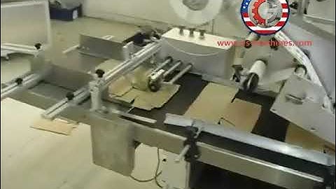 Paper carton card top high speed automatic labeling machine testing video