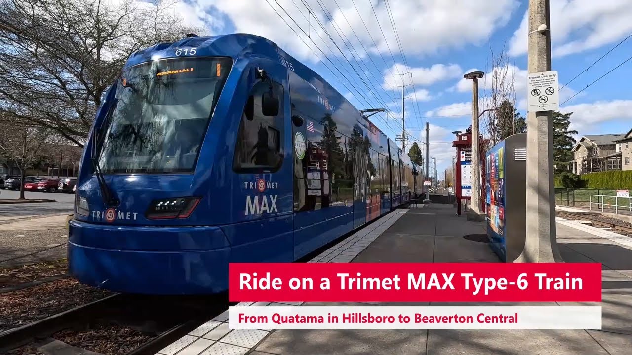Experience the new Trimet MAX Type-6 train from Quatama to Beaverton Central