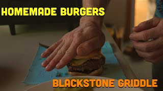 How to Cook Amazing HOMEMADE BURGERS on the BLACKSTONE GRIDDLE