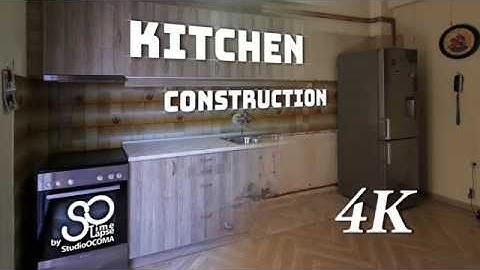 4K Timelapse Construction of a Kitchen