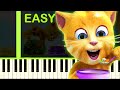Talking Ginger 2 Food Theme Song EASY Piano Tutorial Talking Ginger 2 Food Theme Song EASY Piano Tutorial