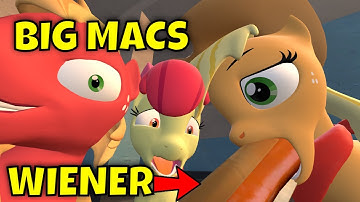 MY LITTLE PONY FRIENDSHIP IS MESSED UP APPLE BLOOM SEES BIG MACS WIENER!