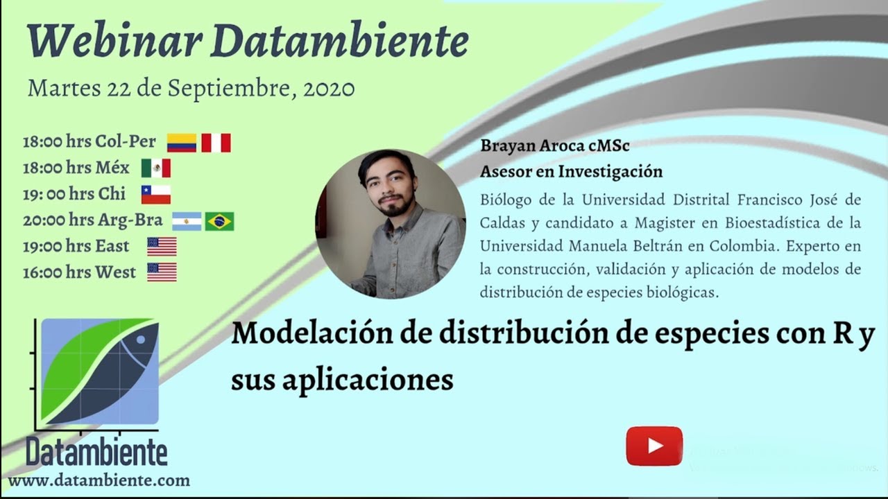 Modelación de distribución de especies con R y sus aplicaciones