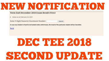 IGNOU DEC TEE 2018 RESULT 2ND UPDATE PUBLISHED