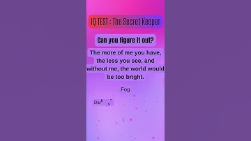 "Mind-Bending Riddle Challenge! Riddle : The Secret Keeper #brainteaser #quiz #iqtest