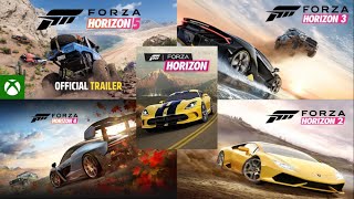 ALL Forza Horizon E3 Trailers | 1-5