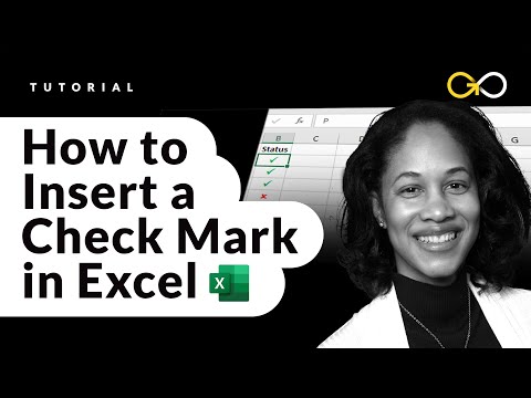 How to insert a tick symbol (checkmark) in Excel