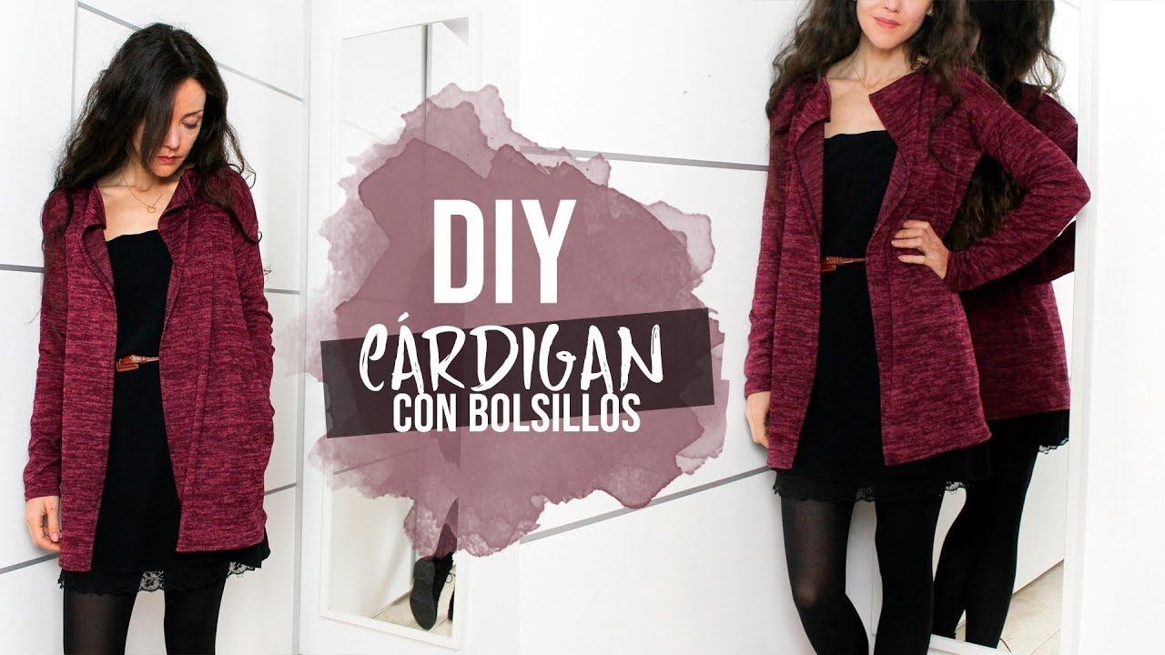 DIY CARDIGAN | Cómo hacer una chaqueta con bolsillos ¡MUY FÁCIL!