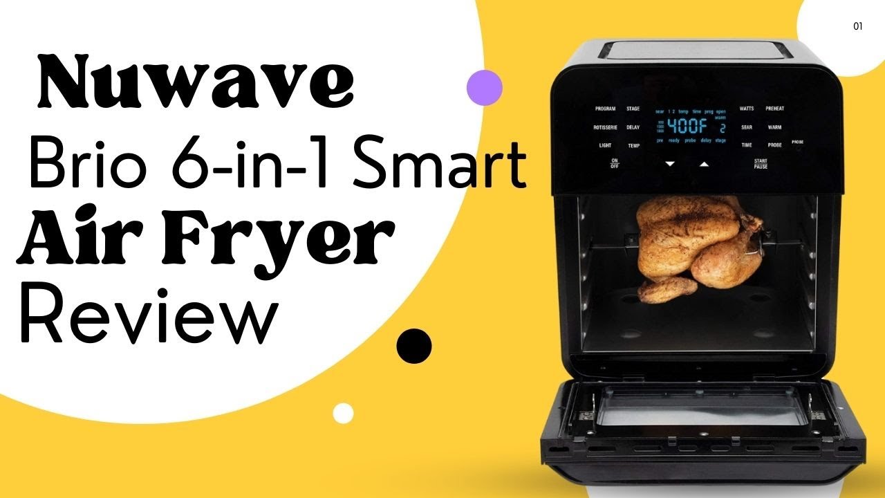 Nuwave Brio 14 Quart Large Capacity 6in1 Smart Air Fryer Review YouTube