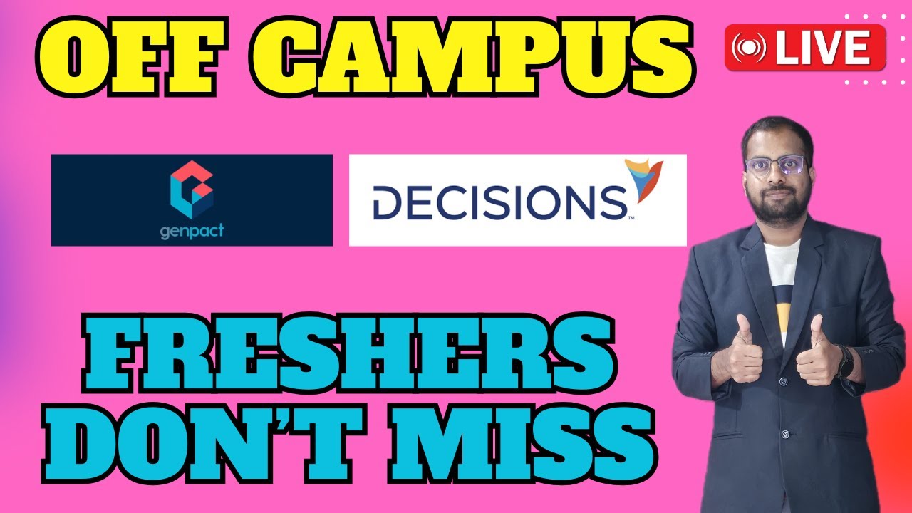 FRESHERS DON’T MISS Genpact Announced Hiring For Freshers Decision Off ...