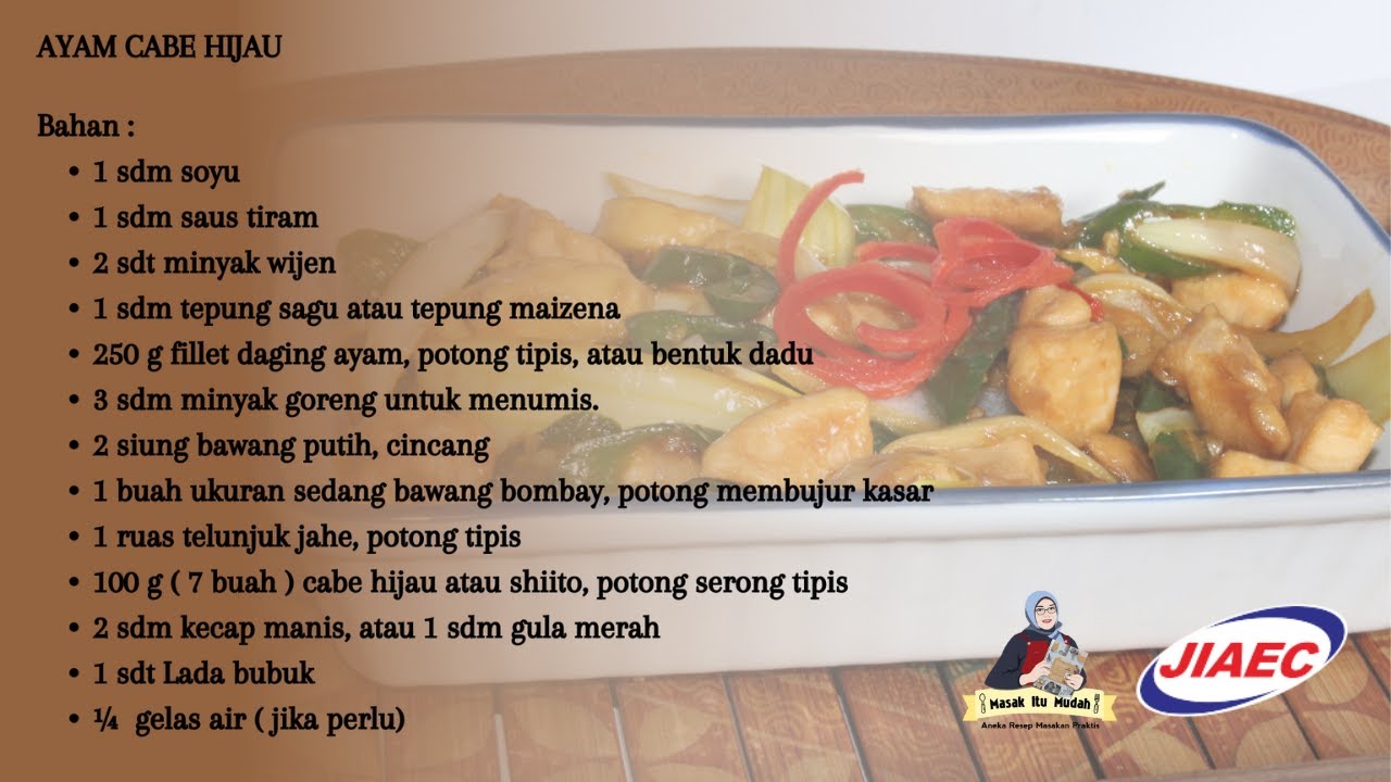 Ayam Cabe Hijau - Aneka Resep Masakan Praktis (Eps 47)