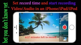 Set Timer and record Audio/Video on an iPhone/iPad/iPod screenshot 5