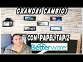 RENOVANDO CON PAPEL TAPIZ DE BETTERWARE LA PARED DE MI SALA COMEDOR//LES PLATICO YA SOY BETTERWARE.