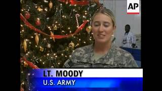 US soldiers in Iraq prepared for Christmas in Camp Victory in Baghdad.