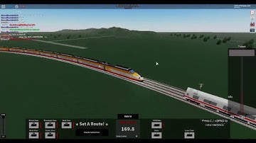 ROBLOX Rails Unlimited Polaris Express Train falls off the Cliff