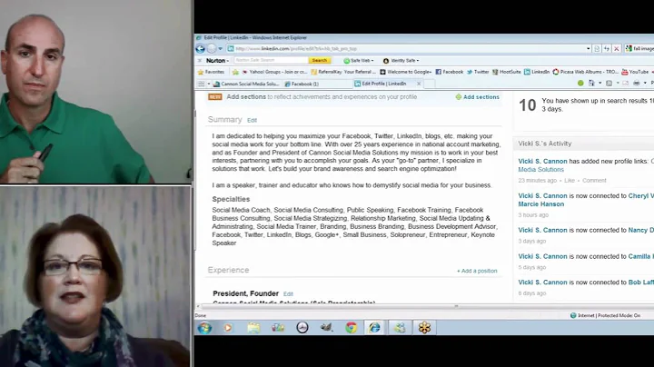 Vicki Cannon Social Media Tip: LinkedIn Specialties