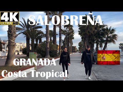 [4K] SALOBREÑA 02 January 2022 | GRANADA Costa Tropical Virtual walking tour Andalusia | Spain