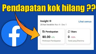 Cara mengatasi pendapatan di fb berkurang/hilang di fitur bintang