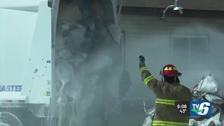 Escanaba city officials urge proper waste disposal following Tuesday morning garbage truck fire