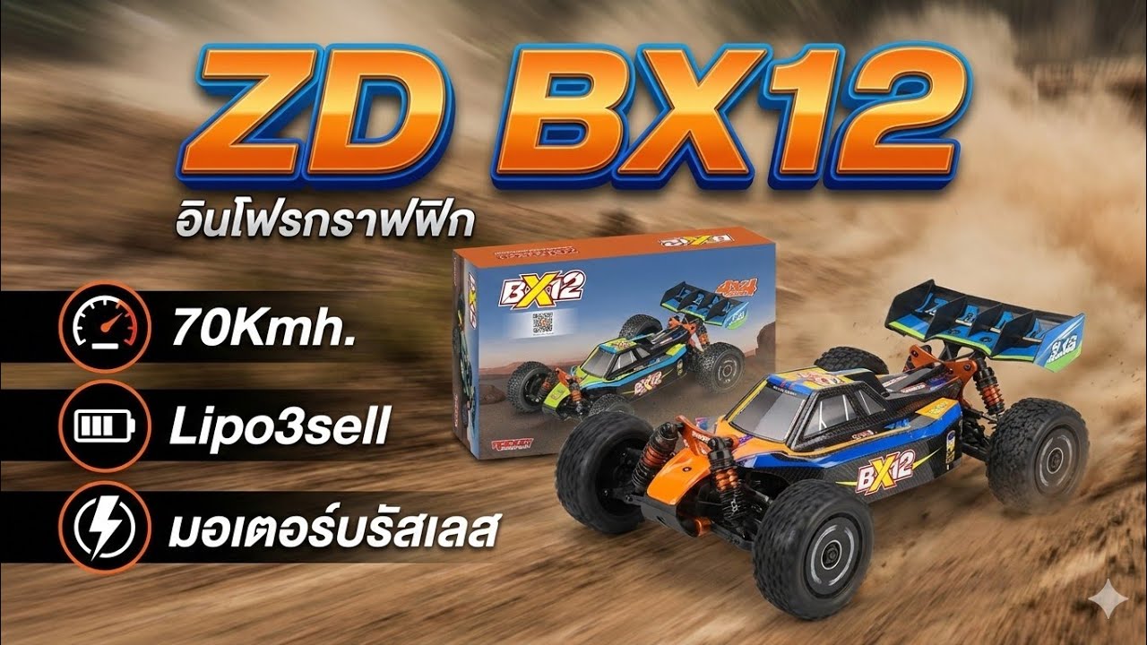 รีวิวรถทางฝุ่น บังกกี้ ZD BX12 บรัสเลส Speed 70 kmh (4500บาท) โทร 0859321161