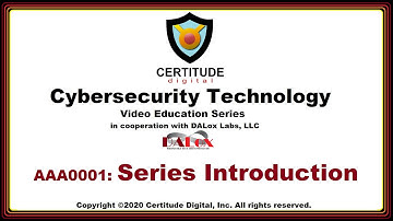 Certitude Digital Cybersecurity and Digital Identity Education Series Introduction 1 (8/25/2020)