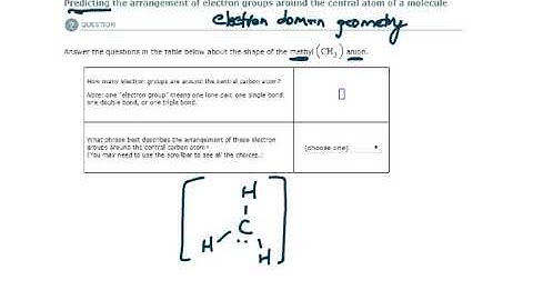 ALEKS - Predicting the arrangement of electron groups around the central atom of a molecule (Ex. 1)
