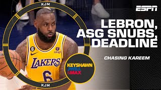 LeBron inching closer to Kareem's record, All-Star snubs & potential NBA trade deadline moves | KJM