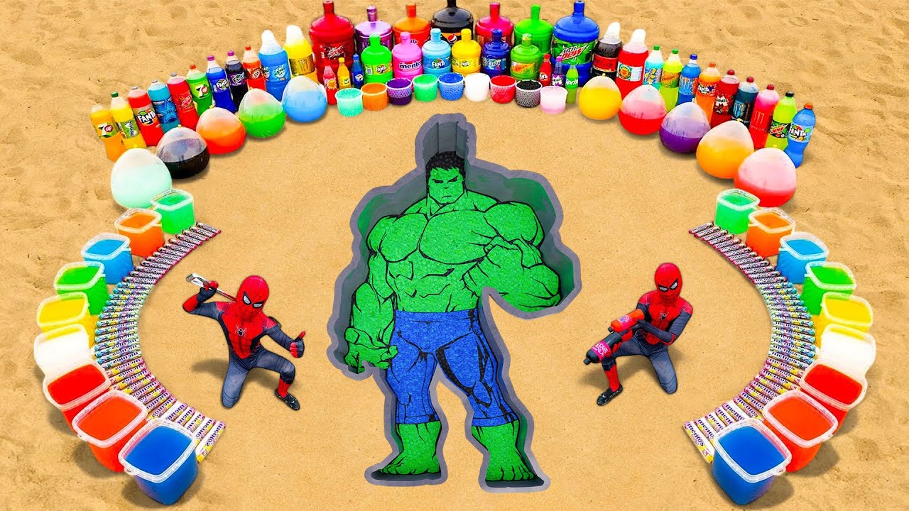 Big Toothpaste Eruption from Hulk, Orbeez, Balloons of Soda, Big Fanta ...