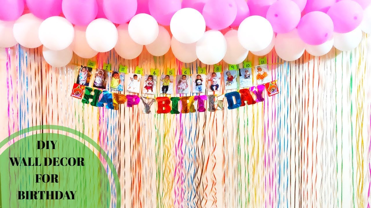 DIY Birthday walldecor||Wall decoration for birthday party|| Colourful