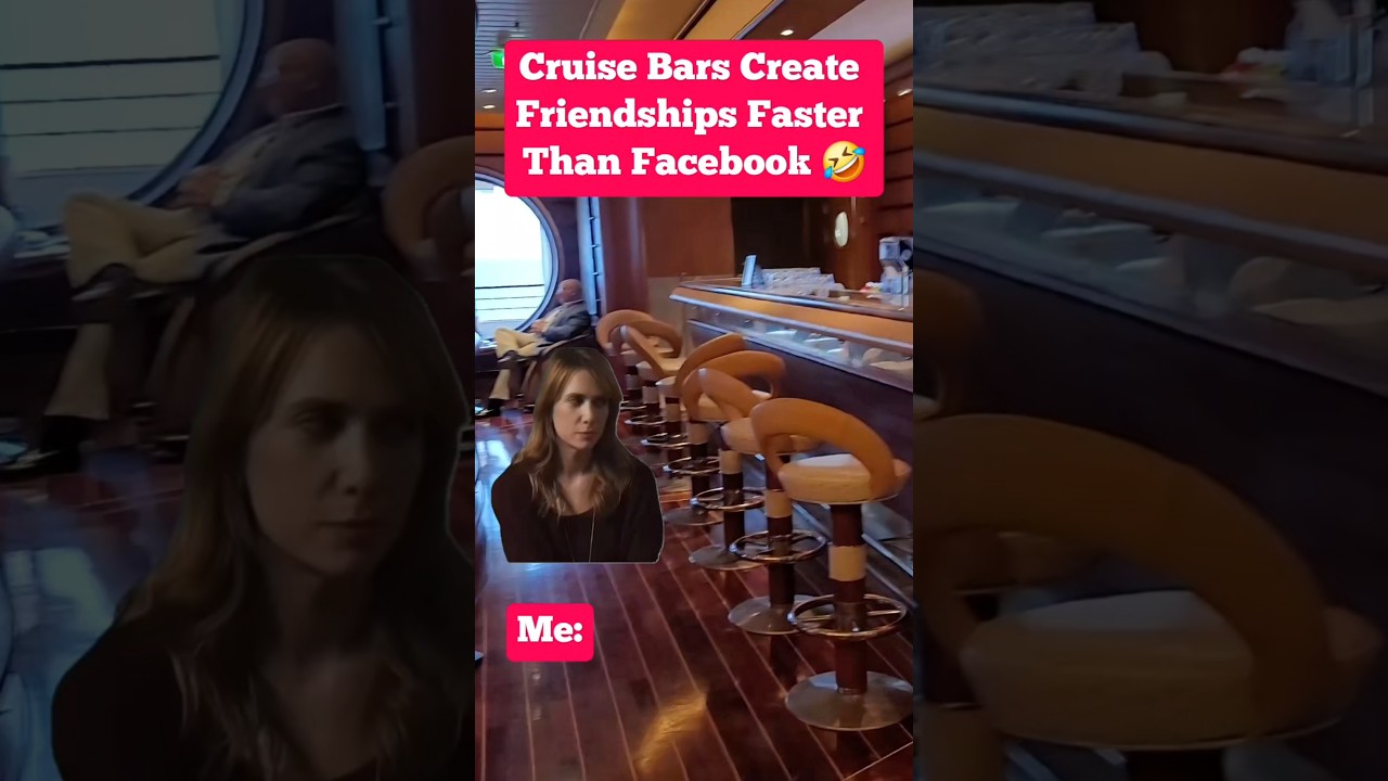 Cruise bars create friendships faster than Facebook🍹🎶#CruiseFriends #CruiseVibes #Shorts #ShortVideo