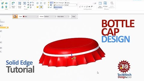 Solid Edge Tutorial to design Bottle Cap | Design a Bottle Cap in Solid Edge | Solid Edge Tutorials