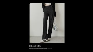 Back Elastic Silky Denim Glossy Jeans