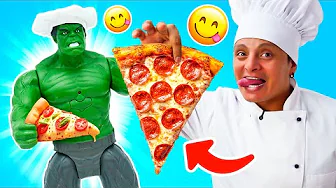 🍕🦸‍♀️ Superhero kitchen battle! Who will win the pizza? 🔥