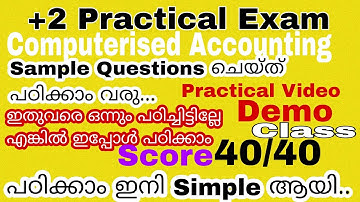 Plus Two Computerised Accounting Practical Exam 2023 | Sample Important question | Practical Demo
