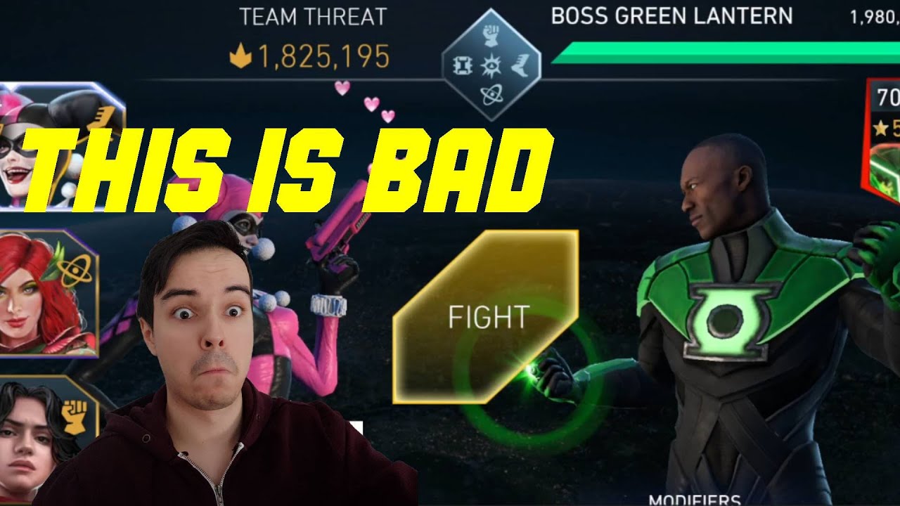 Forgot How Strong Boss Green Lantern Is Injustice 2 Mobile