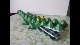 TRABAJO 2: Como hacer un cocodrilo en material reciclado!!!!!!