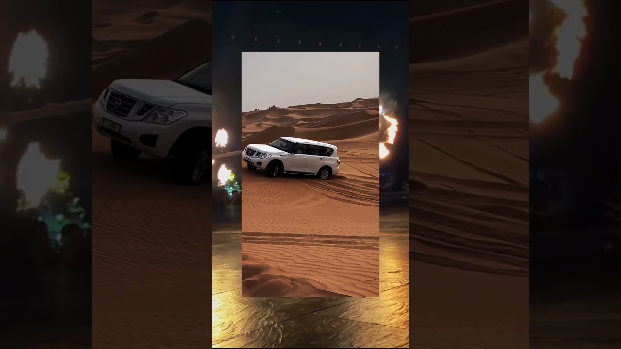 Embark on a thrilling desert adventure with Land Cruiser dune bashing on this mesmerizing desert 🌵🚙✨
