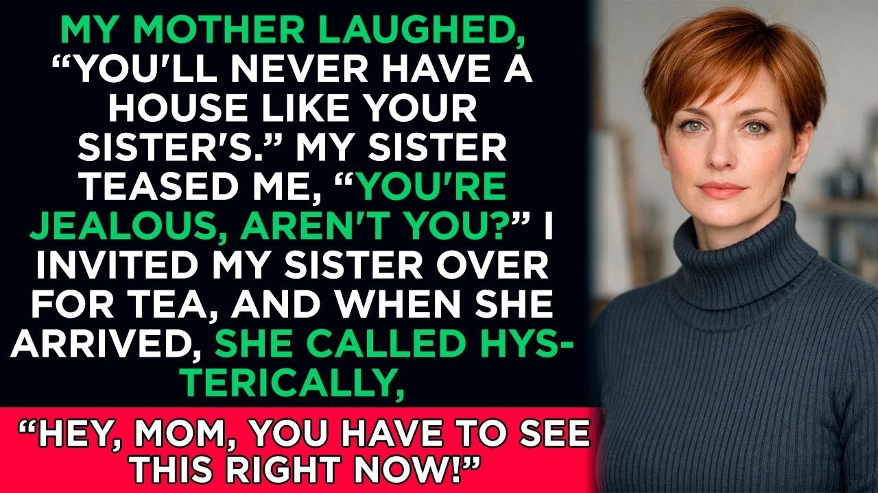 My mother laughed, “You'll never have a house like your sister's ” My sister teased me