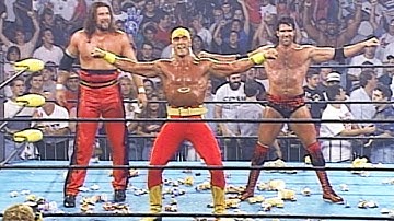 Hulk Hogan forms The nWo with Scott Hall and Kevin Nash: WCW Bash at the Beach 1996
