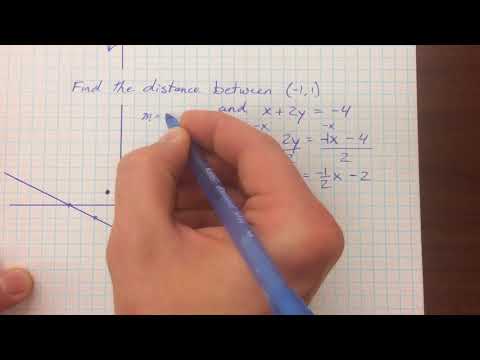Distance between a point and a line (example 2)