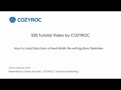 How to Load Data from a Fixed Width File with no Row Delimiters  - SSIS tutorials by COZYROC
