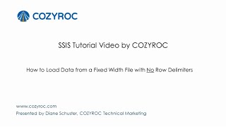How to Load Data from a Fixed Width File with no Row Delimiters  - SSIS tutorials by COZYROC