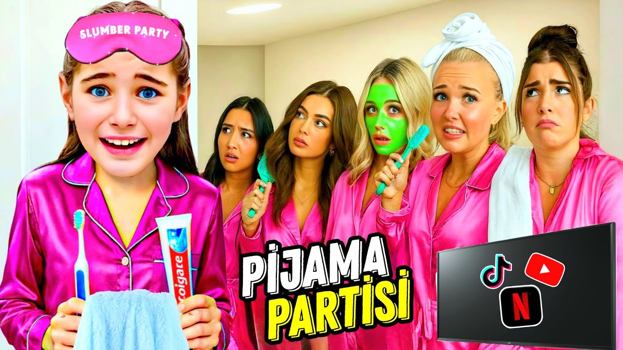 ELİF VE KUZENLERİ PİJAMA PARTİSİ YAPTI ‼️