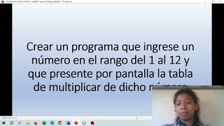 Tabla de multiplicar con el Bucle For