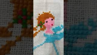 girl design part -1# cross stitch hand work