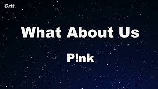 What About Us - P!nk Karaoke 【No Guide Melody】 Instrumental chords