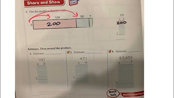 4th grade GoMath lesson 2.7 multiply using partial products