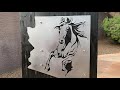 Hand held Plasma cut of the state of Arizona wild horses